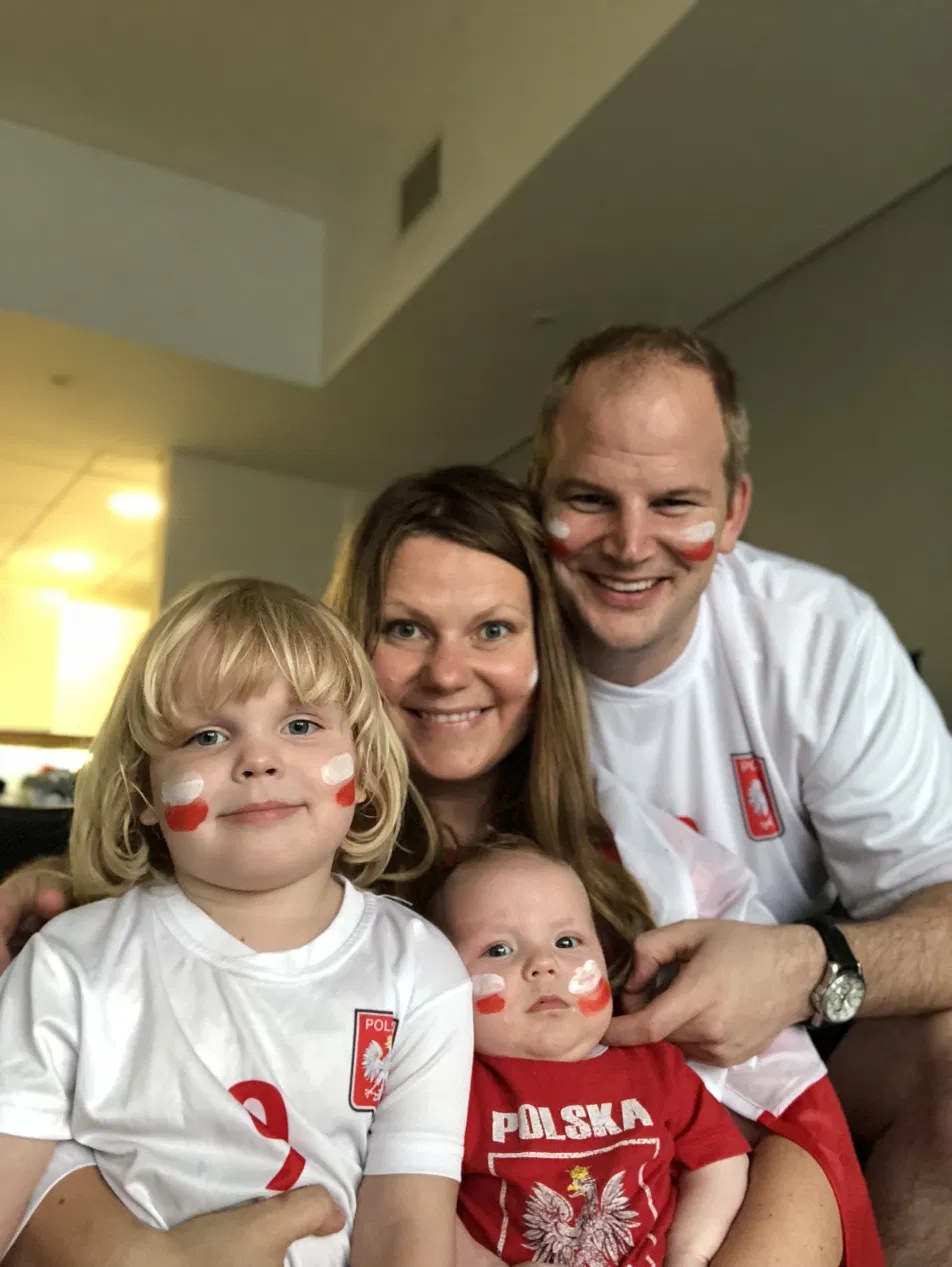 Cheering on Polska together